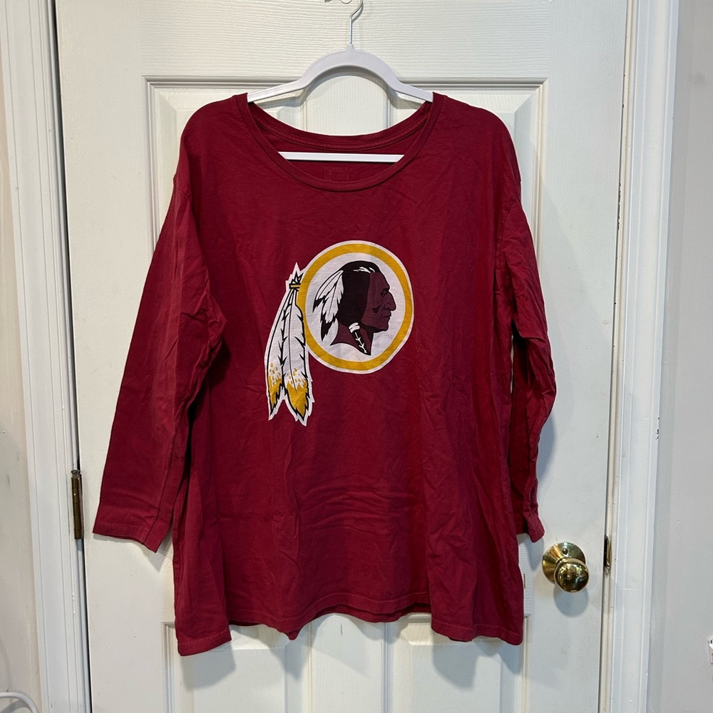 Washington Redskins 2XL Faded Burbundy Long Sleeve Shirt